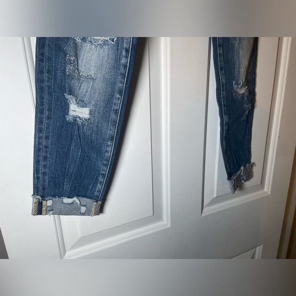 Kancan Signature Woman’s Mid Rise Ankle Skinny Jeans Size 24 Cuffed Distressed - Picture 5 of 7